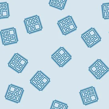 Microcontroller electrical engineer line vector seamless pattern Stockillustratie