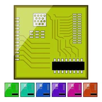 Microcontroller microcontroller cartoon vector graphic Stock Illustration