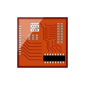 Microcontroller microcontroller cartoon vector illustration Stock Illustration