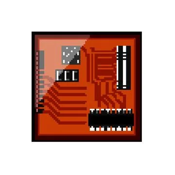 Microcontroller microcontroller pixel art vector illustration 스톡 일러스트