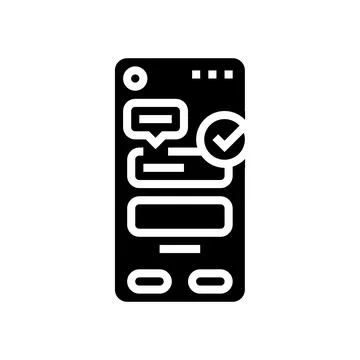 Microcopy ux ui design glyph icon vector illustration Stock Illustration
