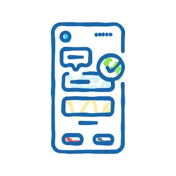 Microcopy ux ui design icon doodle illustration Stock Illustration