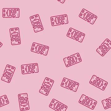 Microcopy ux ui design line seamless pattern Stock Illustration
