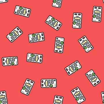 Microcopy ux ui design vector seamless pattern 스톡 일러스트