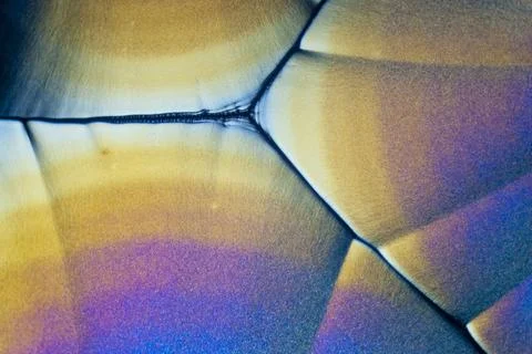 Microcrystals microphoto: microcrystals of ascorbic acid in polarized ligh... Stock Photos