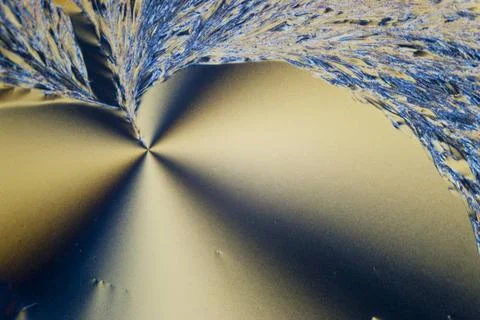 Microcrystals microphoto: microcrystals of ascorbic acid in polarized ligh... Stock Photos