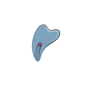 Microcurrent Lifting Scraping Massager. Firming Facial Massage Scrap Device Stock Illustration