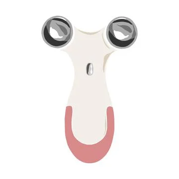 Microcurrent skincare device, beauty tool, facial roller massager , lifting and Stock Illustration