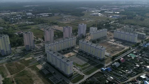 Microdistrict on the edge of town 스톡 동영상 93119414