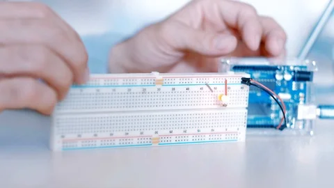 Microelectronic engineering microcontroller led Stock Footage 118226459