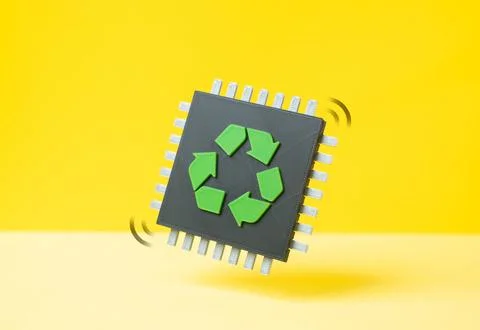 Microelectronics production from recycled materials. Improving the energy e.. Stock Photos