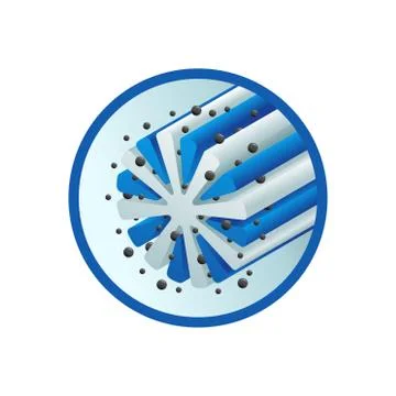 Microfiber action icon in 3D style Stock Illustration