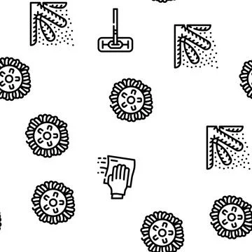 Microfiber For Clean Vector Seamless Pattern Stock Illustration