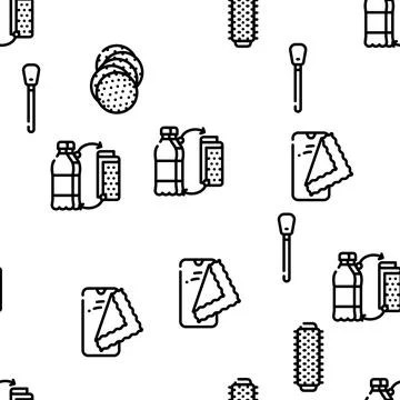 Microfiber For Clean Vector Seamless Pattern Stock Illustration