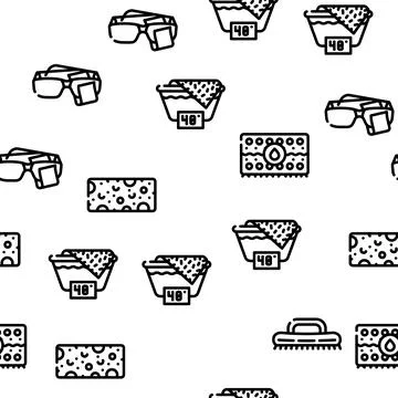 Microfiber For Clean Vector Seamless Pattern Stock Illustration