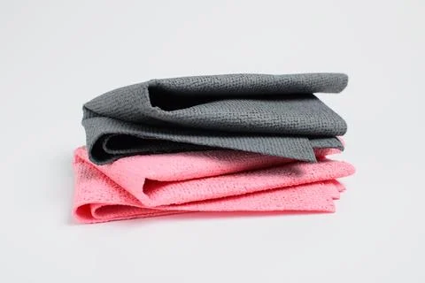 Microfiber cleaning cloths Stock Photos