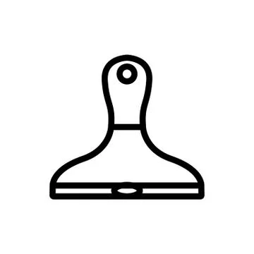 Microfiber flat mop icon vector outline illustration Stock Illustration