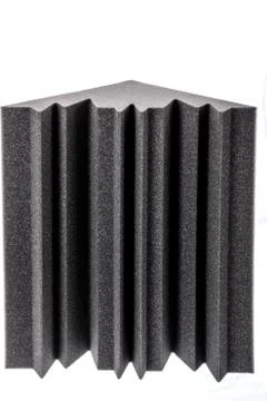 Microfiber foam insulation for noise in the corner in music studio or acousti 写真素材