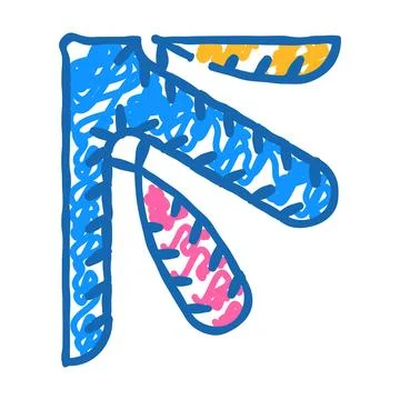 Microfiber structure flat icon doodle illustration Stock Illustration