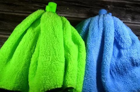 Microfiber towel mop, super absorbent for superior spill and dirt pick-up, .. 库存照片