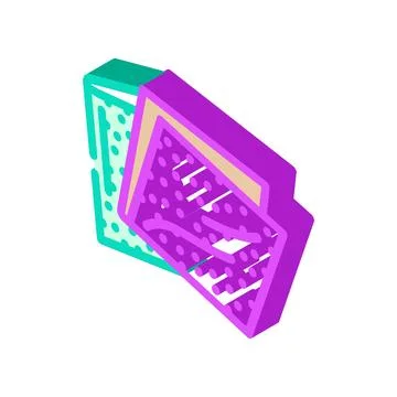 Microfiber towels car care isometric icon vector illustration Stock Illustration