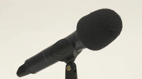 Microfone. Top view, 360 degree rotation, close-up Stock Footage 201382960