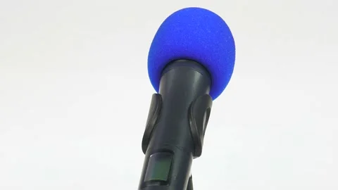 Microfone. Top view, 360 degree rotation, close-up Stock Footage 201383678