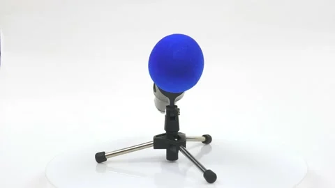 Microfone. Top view, 360 degree rotation, close-up Stock Footage 201383679