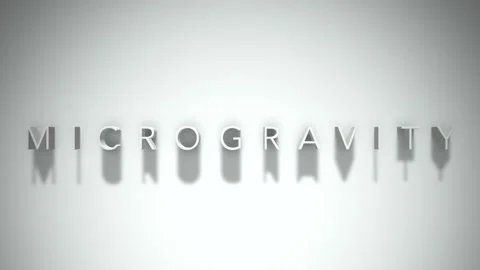 Microgravity 3D title animation with shadows on a white background Stock Footage 297856026