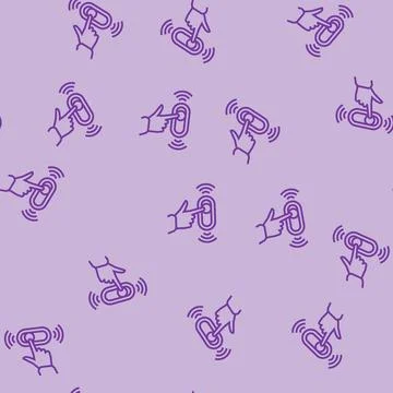 Microinteractions ux ui design line seamless pattern Stock Illustration