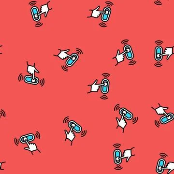Microinteractions ux ui design vector seamless pattern Stock Illustration