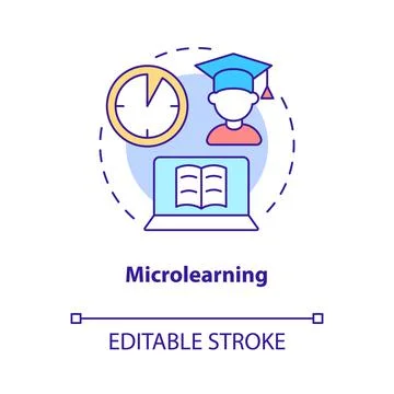 Microlearning concept icon Illustrazione stock