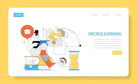 Microlearning concept. Vector illustration Stock Illustration