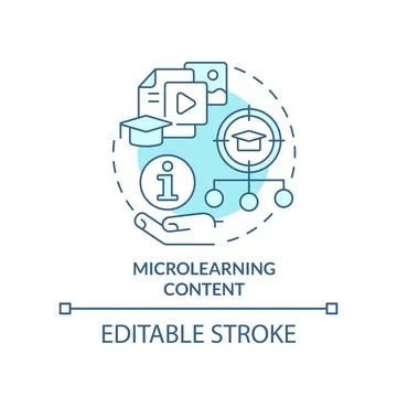 Microlearning content turquoise concept icon 스톡 일러스트