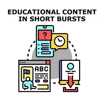 Microlearning educational content vector concept Stock Illustration