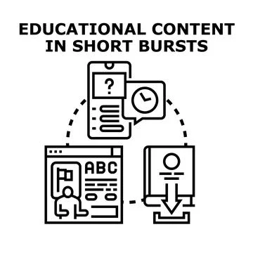 Microlearning educational content vector concept Stock Illustration