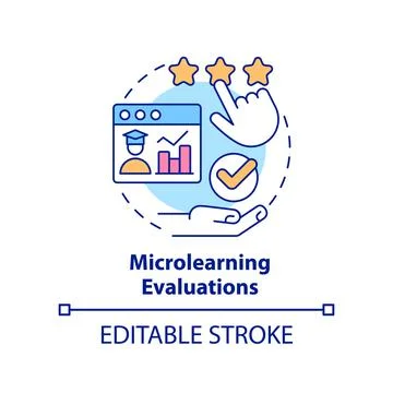 Microlearning evaluations concept icon Illustrazione stock