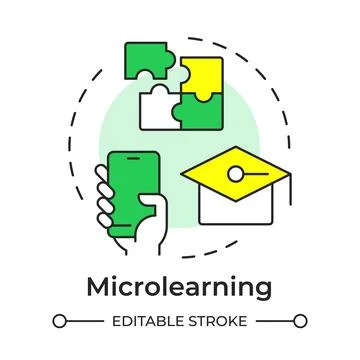 Microlearning multi color concept icon Stock Illustration