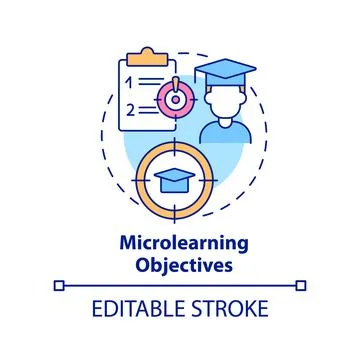 Microlearning objectives concept icon Illustrazione stock