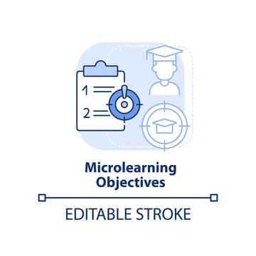 Microlearning objectives light blue concept icon イラスト素材