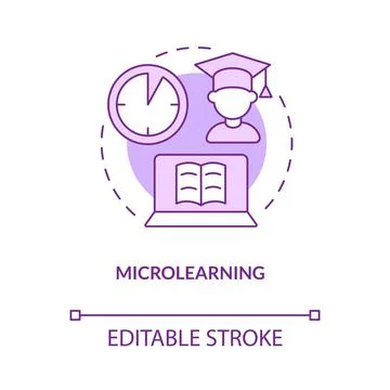 Microlearning purple concept icon イラスト素材