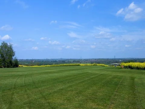 Microlight Flexwing fly past Stock Footage 78607188