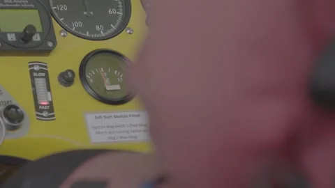 Microlight preparing for take off and in flight Stock Footage 147513950