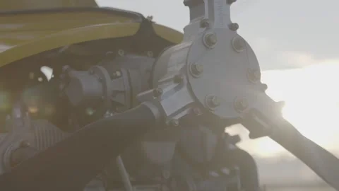 Microlight preparing for take off and in flight Stock Footage 147513977