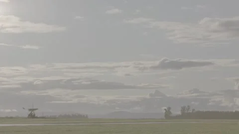 Microlight preparing for take off and in flight Stock Footage 147514023