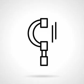 Micrometer black line vector icon Stock Illustration