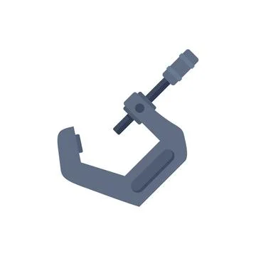 Micrometer caliper icon flat vector. Precision vernier Stock Illustration