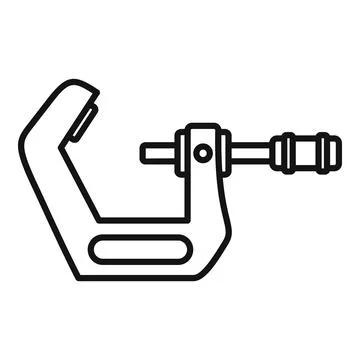 Micrometer caliper icon outline vector. Precision vernier Stock Illustration