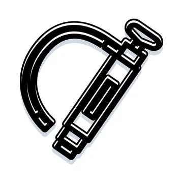 Micrometer caliper instrument measuring engineering precision tool Stock Illustration