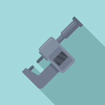 Micrometer design icon flat . Gauge caliper Illustrazione stock